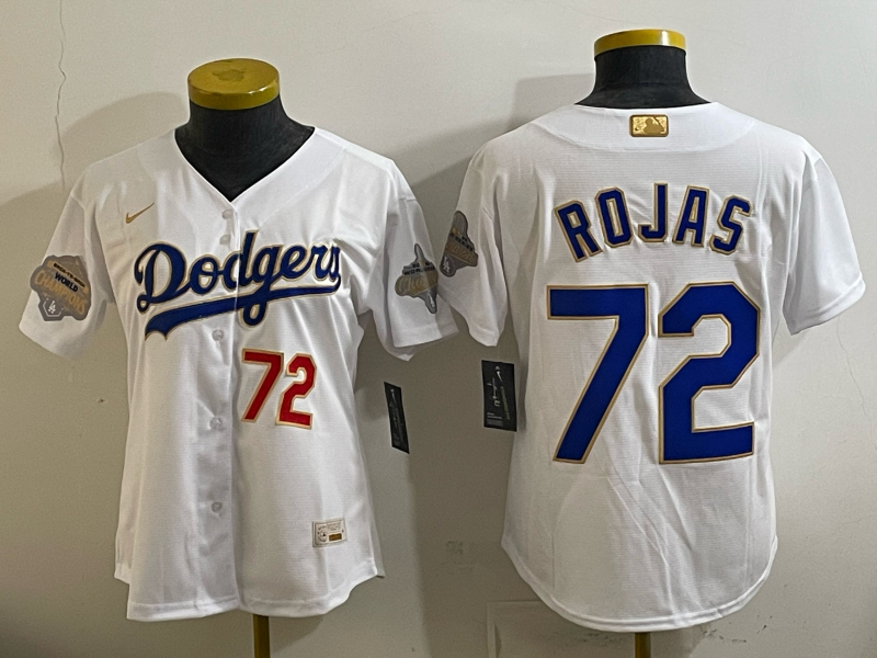 WOMEN Los Angeles Dodgers #72 Rojas white Game 2026 Nike MLB Jersey 0419201->youth mlb jersey->Youth Jersey